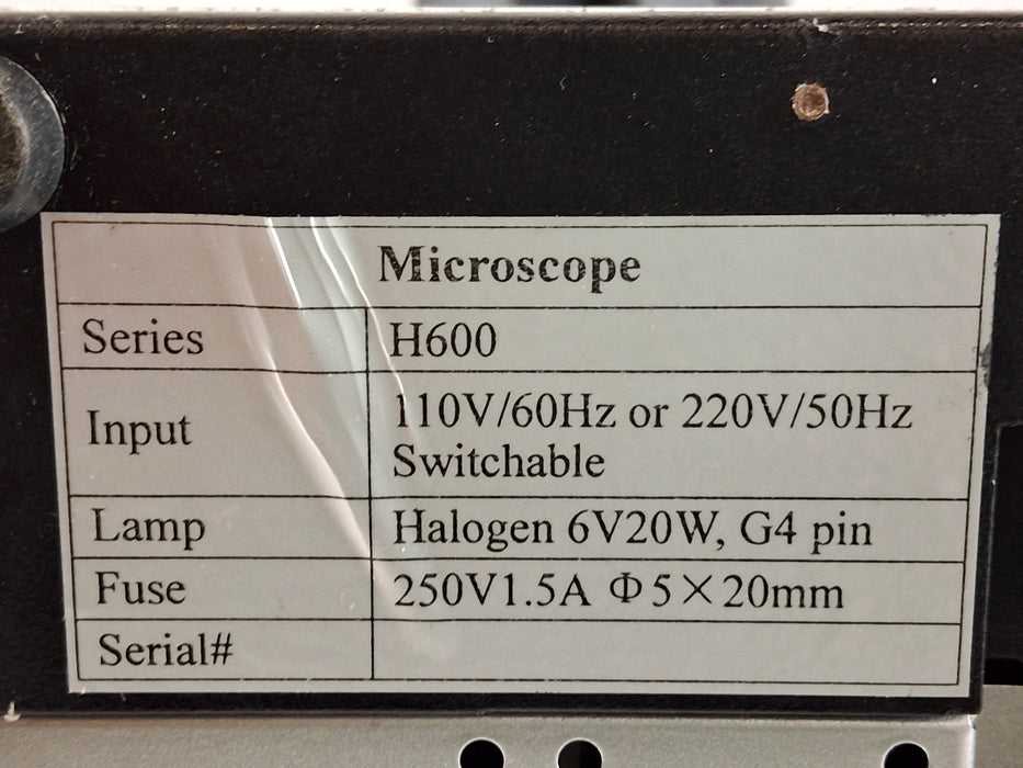 Unico H600 Research Microscope