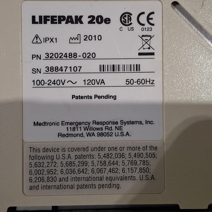 Physio-Control LifePak 20e Defibrillator