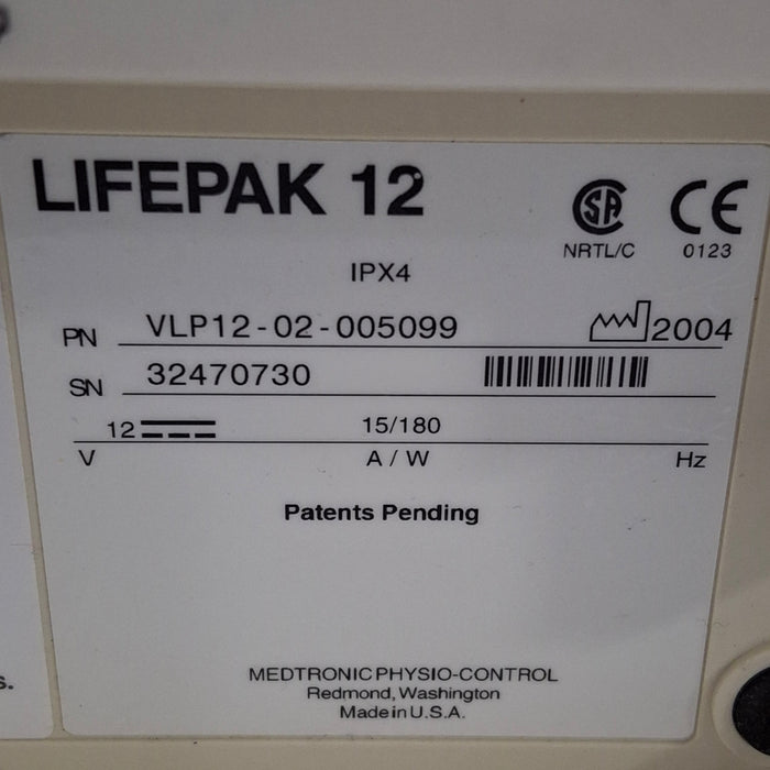 Physio-Control LifePak 12 3-Lead Defibrillator