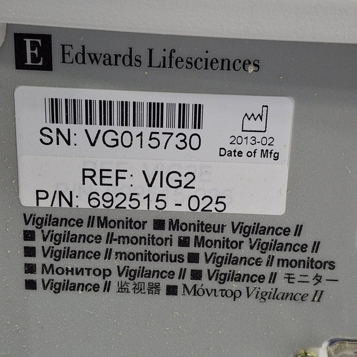 Edwards Lifesciences Vigilance II Patient Monitor