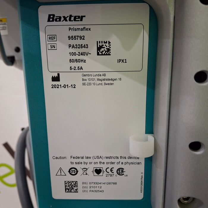 Gambro Prismaflex Dialysis Machine