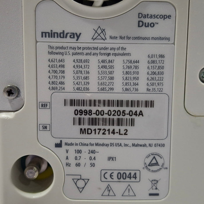 Mindray Datascope Duo Patient Monitor