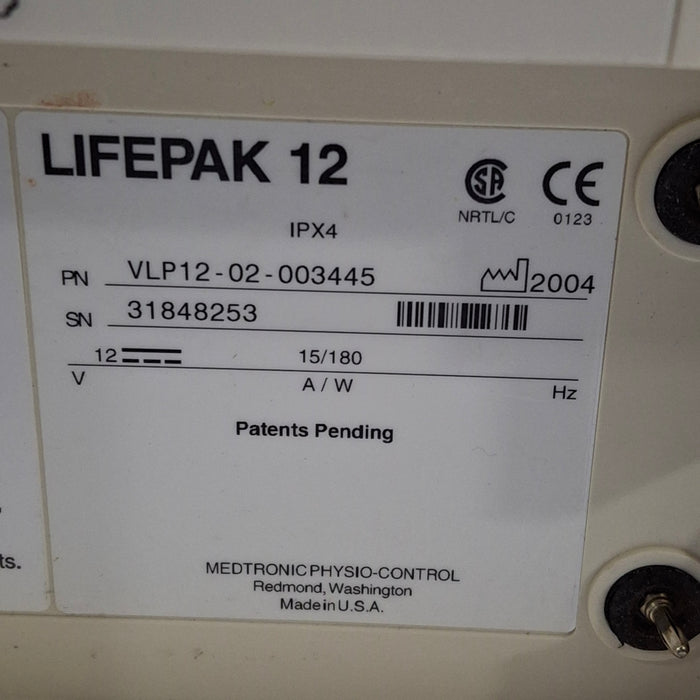 Physio-Control LifePak 12 3-Lead Defibrillator