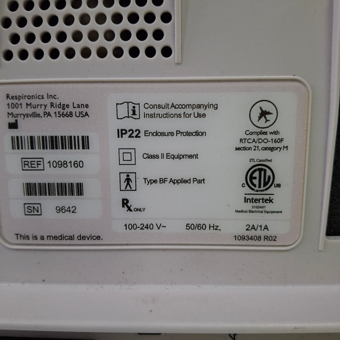 Respironics Cough Assist T70 Airway Clearance Device