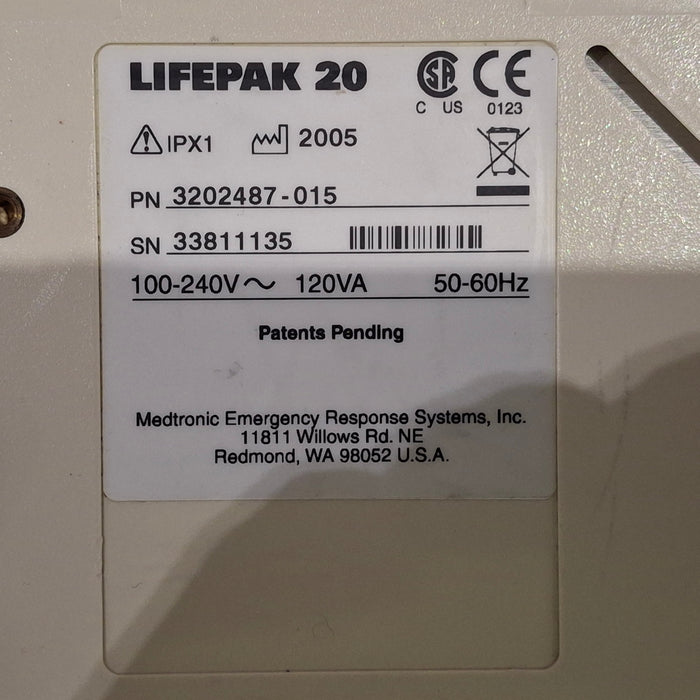 Physio-Control LifePak 20 Defibrillator