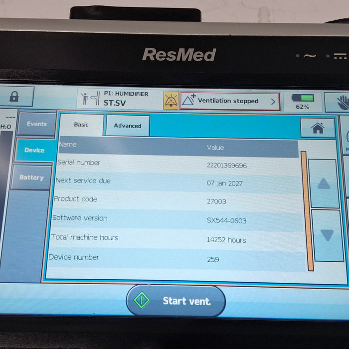 ResMed Astral 150 Portable Ventilator