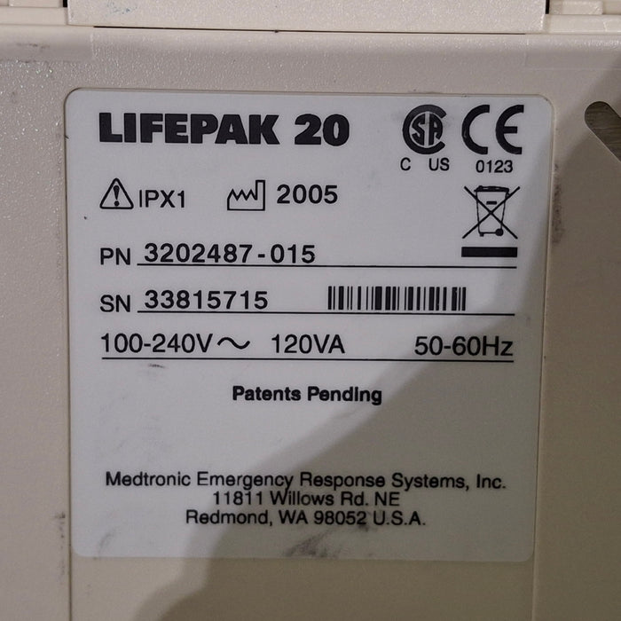 Physio-Control LifePak 20 Defibrillator