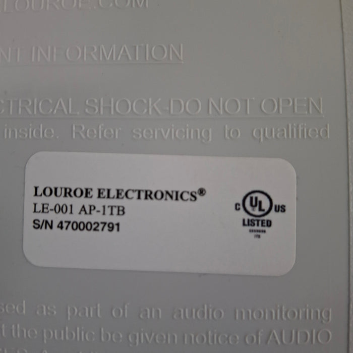 Louroe Electronics AP-1TB Audio Monitoring System