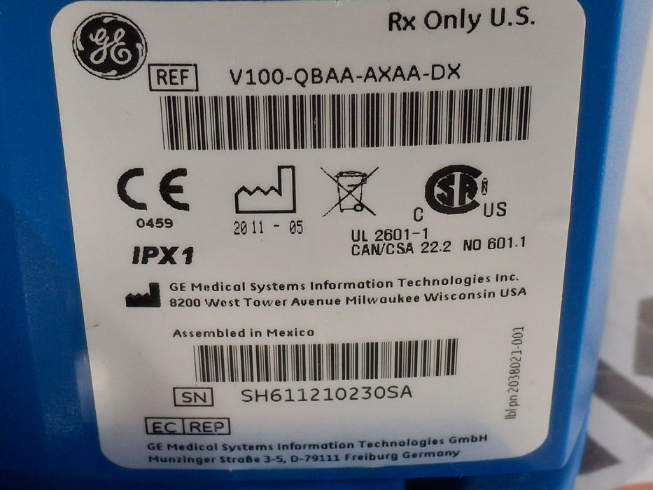 GE Healthcare Dinamap V100 - NIBP, SpO2, Temp Vital Signs Monitor