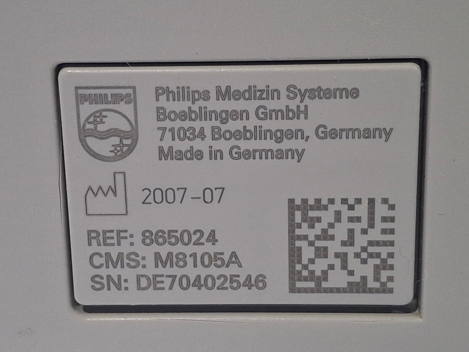 Philips Intellivue MP5 - ECG, Fast SpO2, NIBP, Press, Temp Patient Monitor