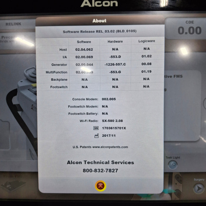 Alcon Laboratories Inc Centurion Vision System