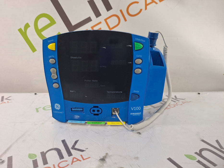 GE Healthcare Dinamap V100 - NIBP, SpO2, Temp Vital Signs Monitor