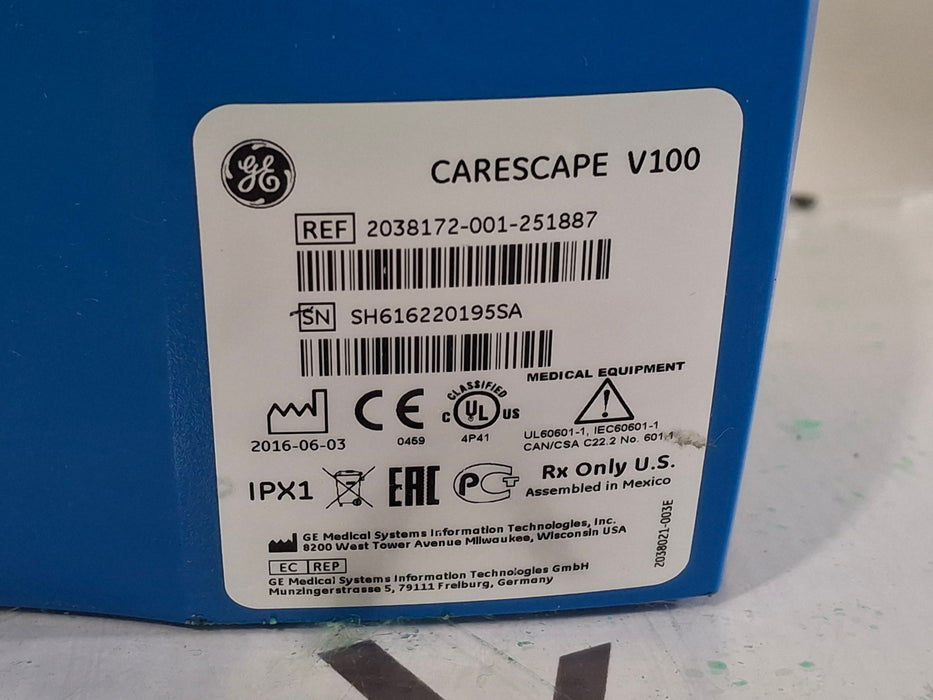 GE Healthcare Dinamap V100 - NIBP, SpO2, Temp Vital Signs Monitor