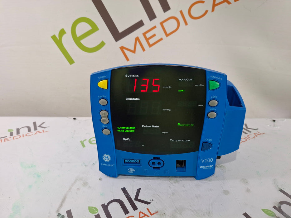 GE Healthcare Dinamap V100 - NIBP, SpO2, Temp Vital Signs Monitor