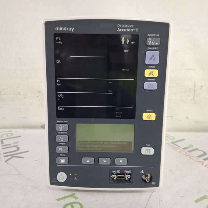 Mindray Datascope Accutorr V Vital Signs Monitor