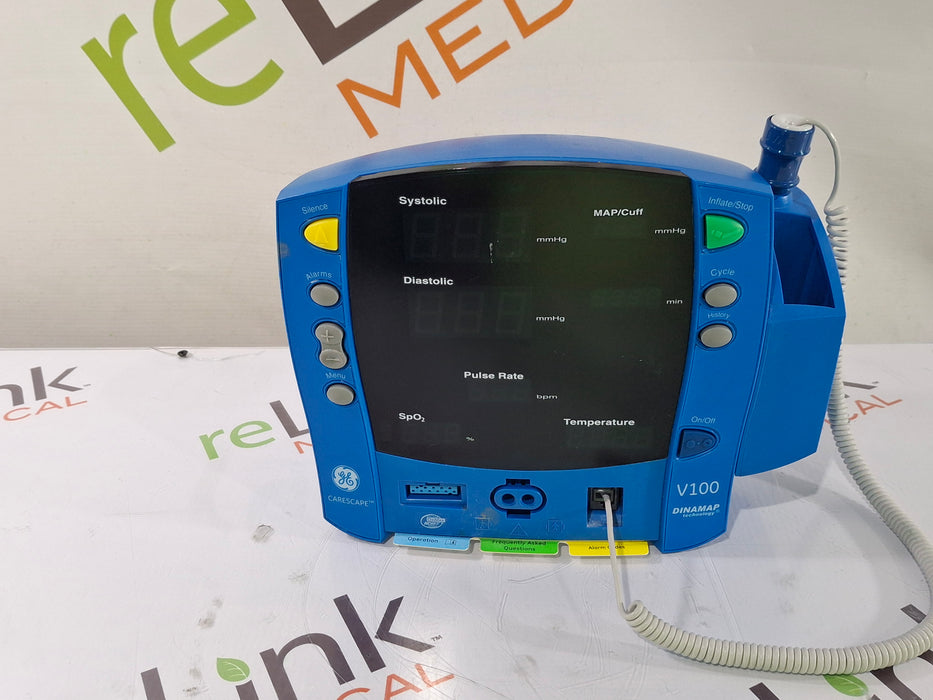 GE Healthcare Dinamap V100 - NIBP, SpO2, Temp Vital Signs Monitor