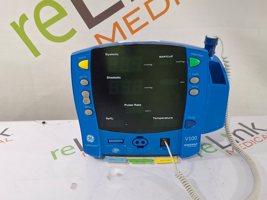 GE Healthcare Dinamap V100 - NIBP, SpO2, Temp Vital Signs Monitor