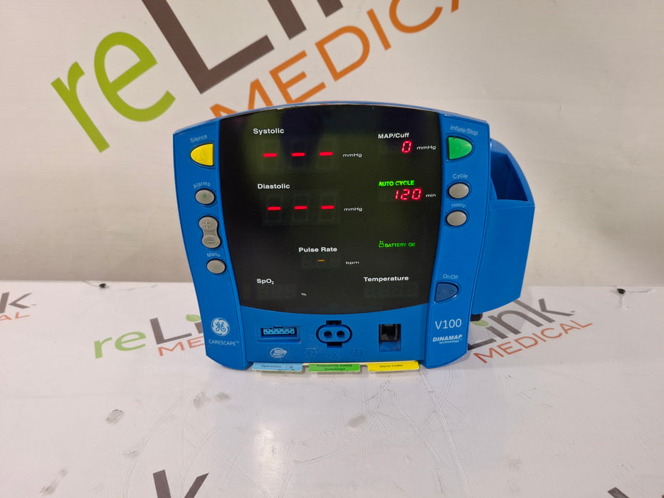 GE Healthcare Dinamap V100 - NIBP, SpO2, Temp Vital Signs Monitor