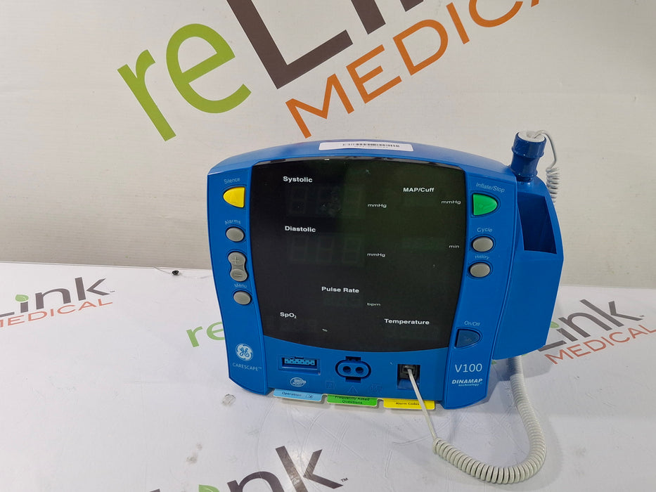 GE Healthcare Dinamap V100 - NIBP, SpO2, Temp Vital Signs Monitor