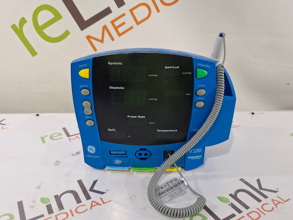 GE Healthcare Dinamap V100 - NIBP, SpO2, Temp Vital Signs Monitor