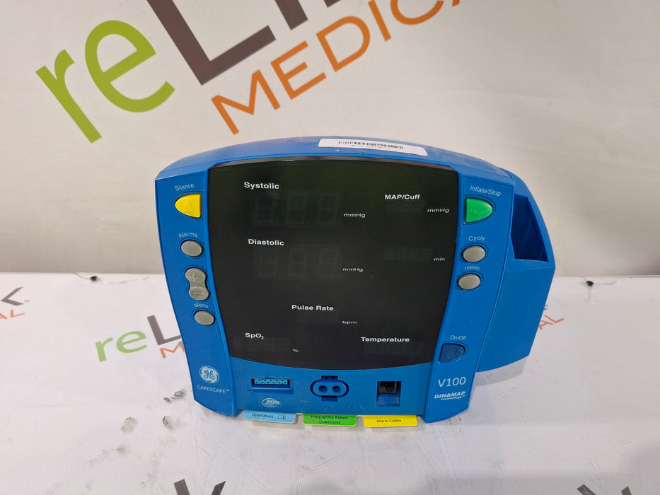GE Healthcare Dinamap V100 - NIBP, SpO2, Temp Vital Signs Monitor