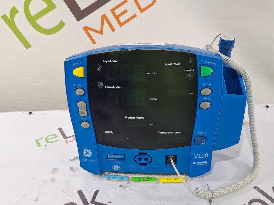 GE Healthcare Dinamap V100 - NIBP, SpO2, Temp Vital Signs Monitor