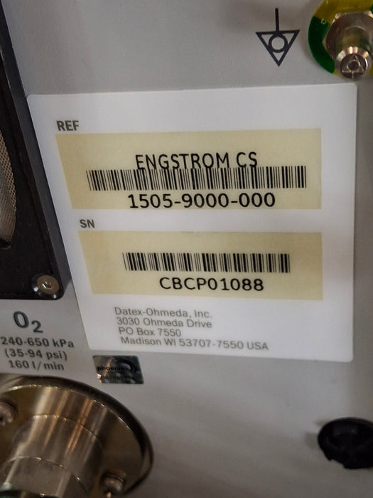 GE Healthcare Engstrom Carestation Ventilator