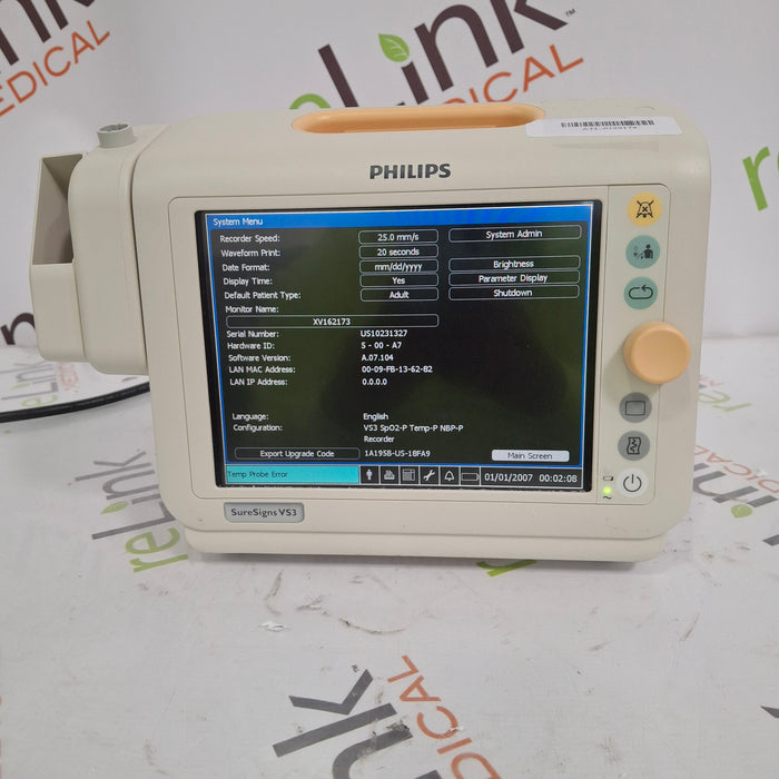 Philips Suresigns VS3 Vital Signs Monitor