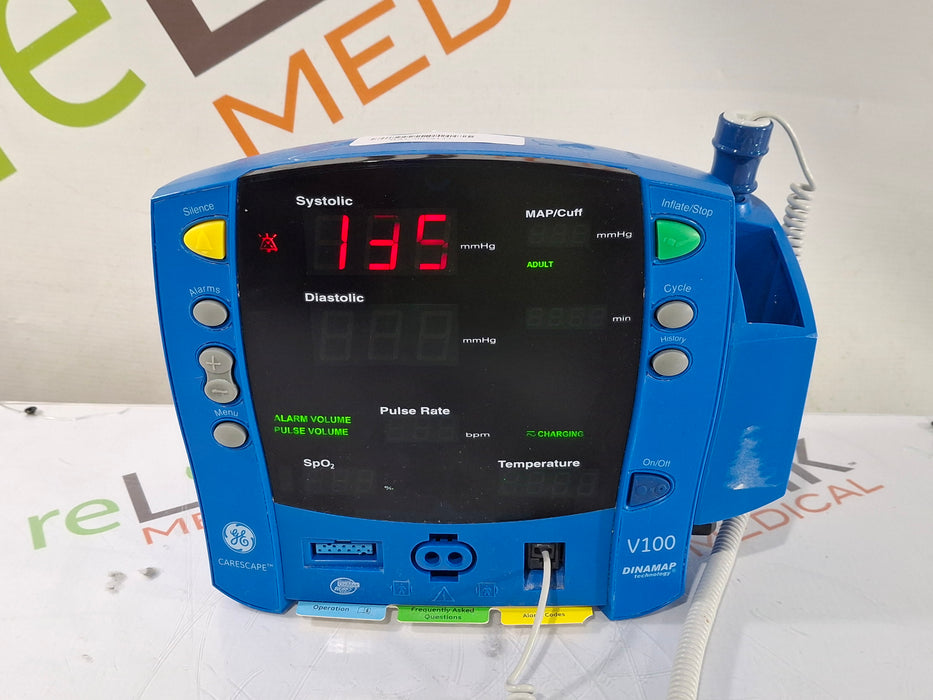 GE Healthcare Dinamap V100 - NIBP, SpO2, Temp Vital Signs Monitor