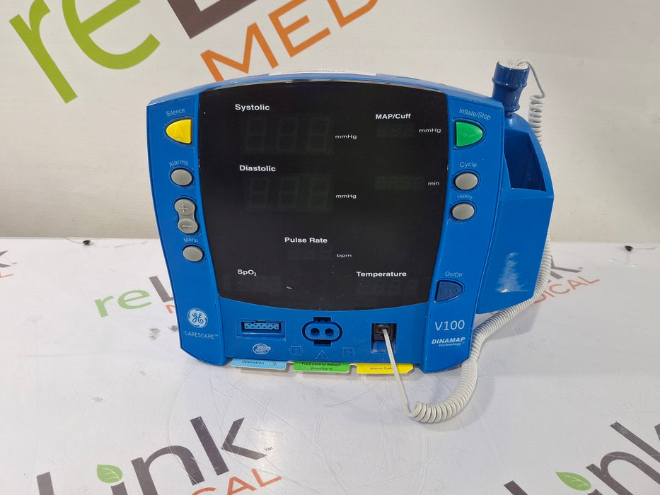 GE Healthcare Dinamap V100 - NIBP, SpO2, Temp Vital Signs Monitor