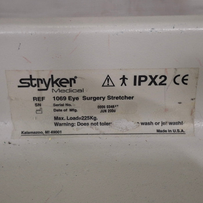 Stryker 1069 Eye Surgery Stretcher
