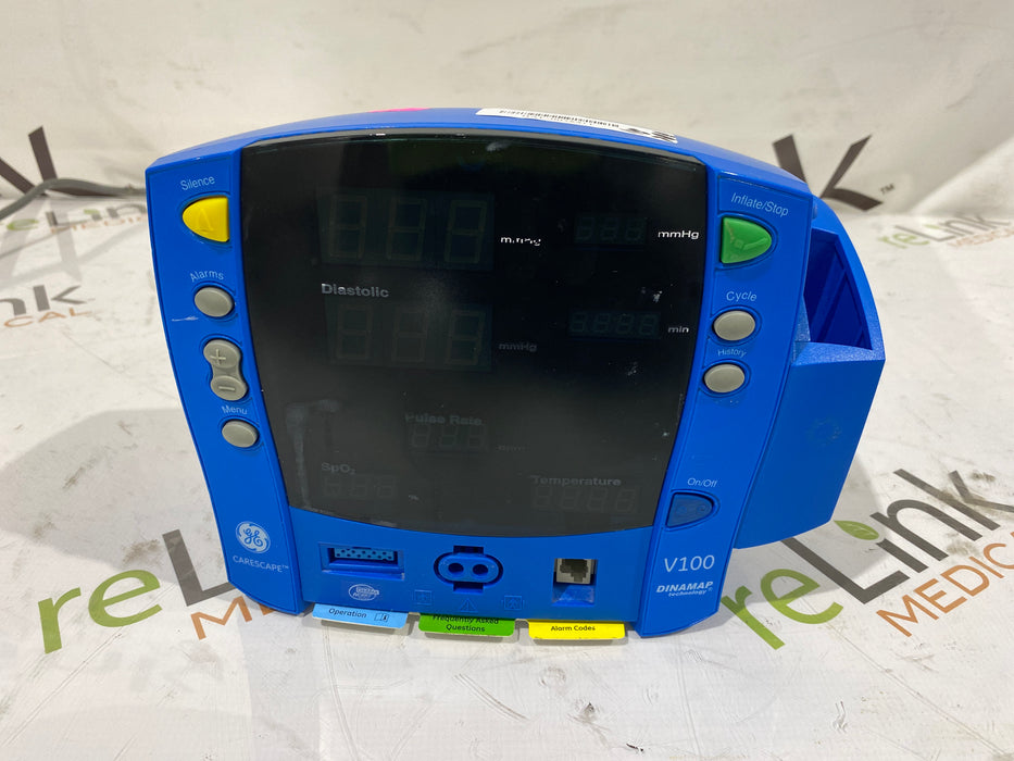 GE Healthcare Dinamap V100 - NIBP, SpO2, Temp Vital Signs Monitor