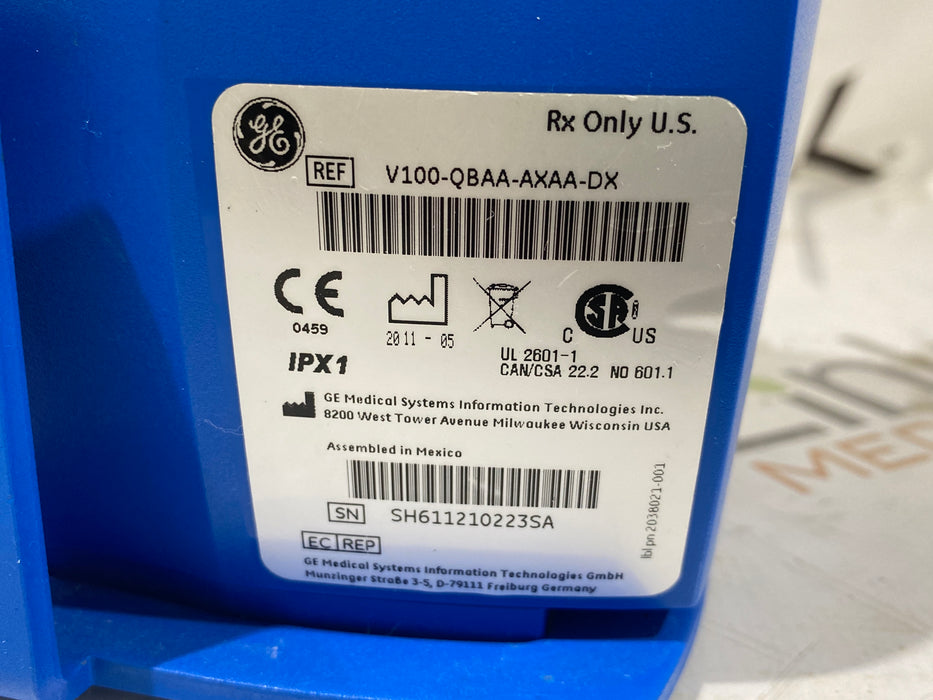 GE Healthcare Dinamap V100 - NIBP, SpO2, Temp Vital Signs Monitor