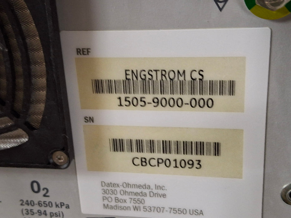 GE Healthcare Engstrom Carestation Ventilator