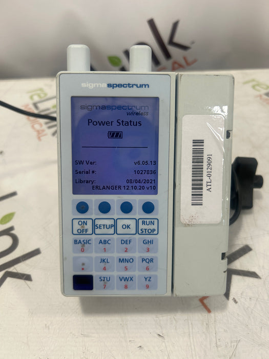 Baxter Sigma Spectrum 6.05.13 with A/B/G/N Battery Infusion Pump