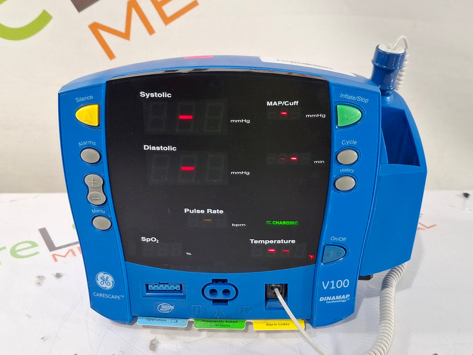 GE Healthcare Dinamap V100 - NIBP, SpO2, Temp Vital Signs Monitor