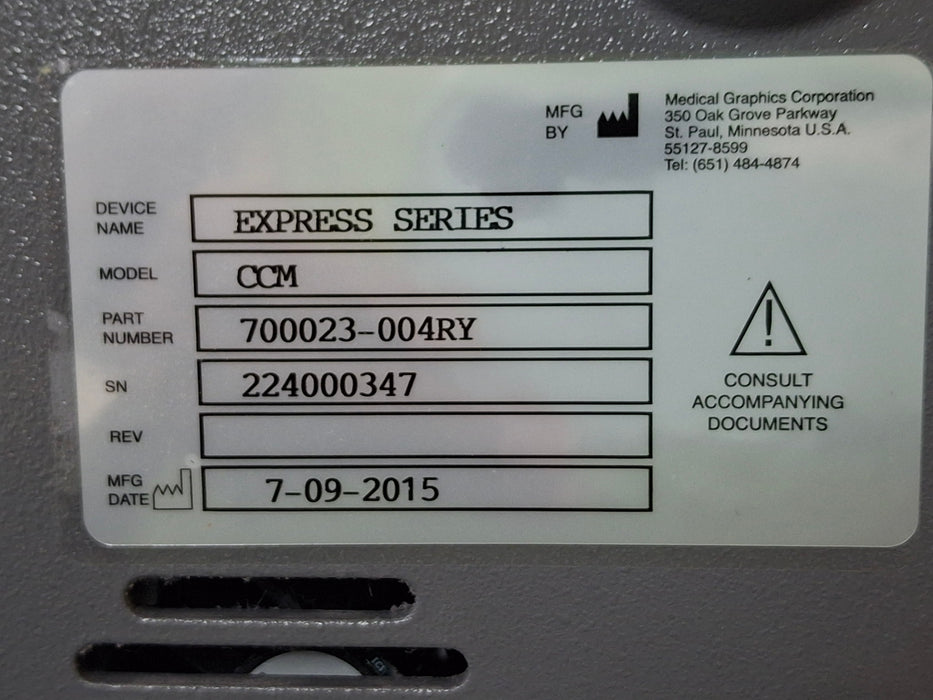 MedGraphics CCM Express Cardiorespiratory Diagnostic Systems
