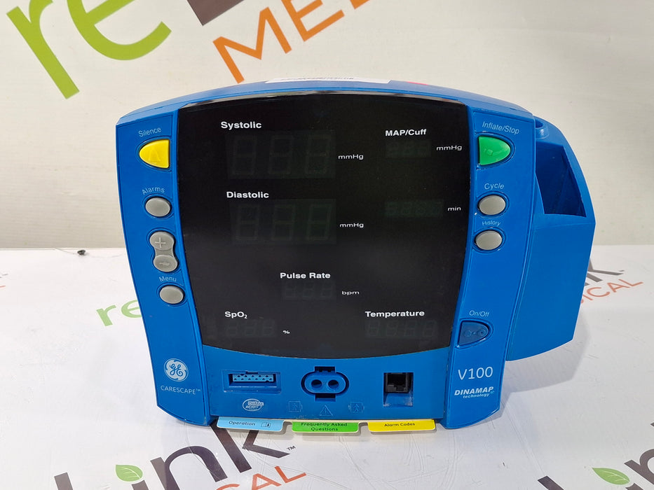 GE Healthcare Dinamap V100 - NIBP, SpO2, Temp Vital Signs Monitor