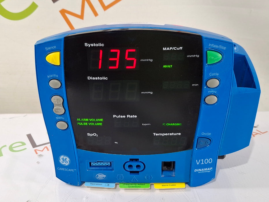 GE Healthcare Dinamap V100 - NIBP, SpO2, Temp Vital Signs Monitor
