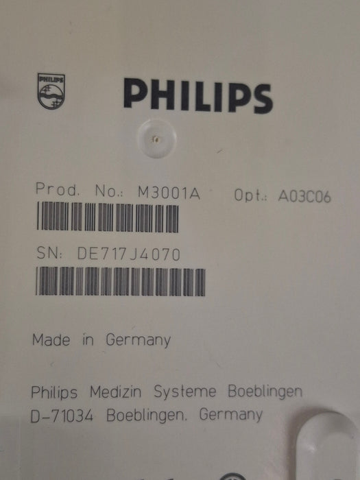 Philips M3001A-A03C06 Masimo SpO2, NIBP, ECG, Temp, IBP MMS Module