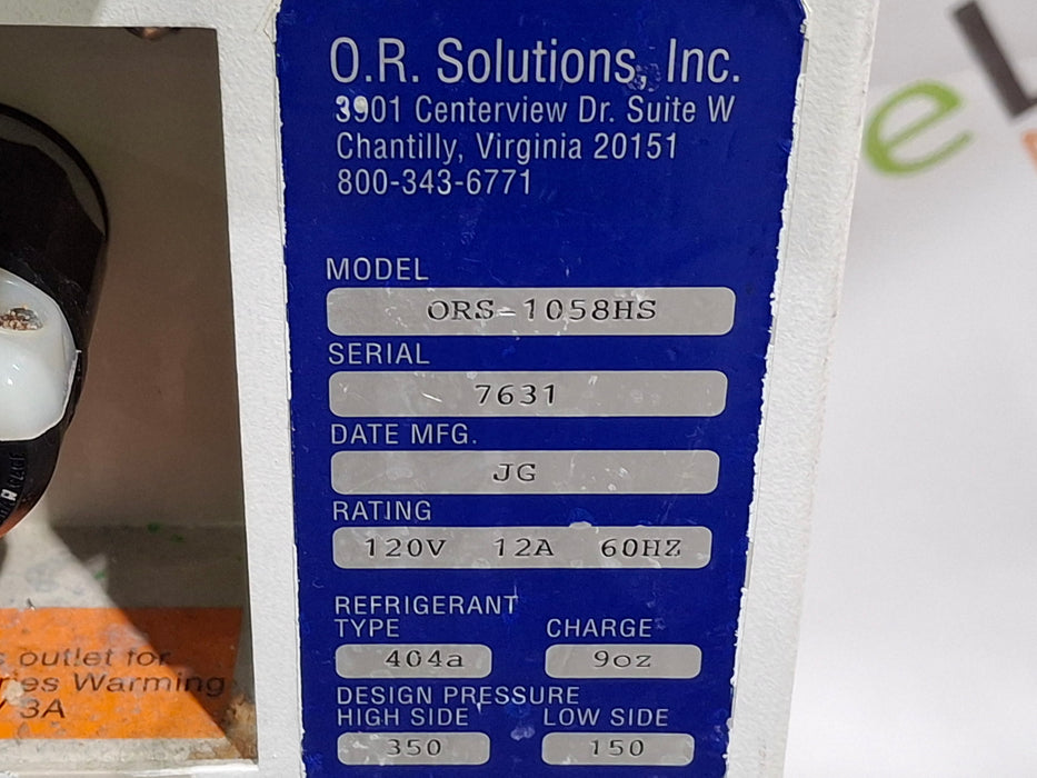 OR Solutions Hush Slush ORS-1058HS-D System