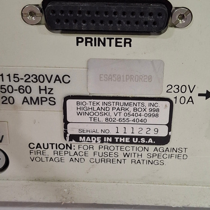 Bio-Tek Instruments 501 Pro Series Safety Analyzer