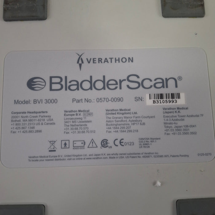 Verathon Medical, Inc BladderScan BVI 3000 Bladder Scanner