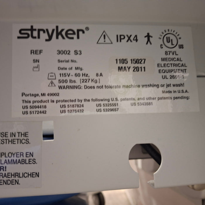 Stryker Secure III 3002 Hospital Bed