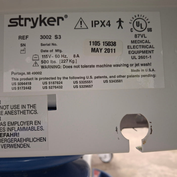 Stryker Secure III 3002 Hospital Bed