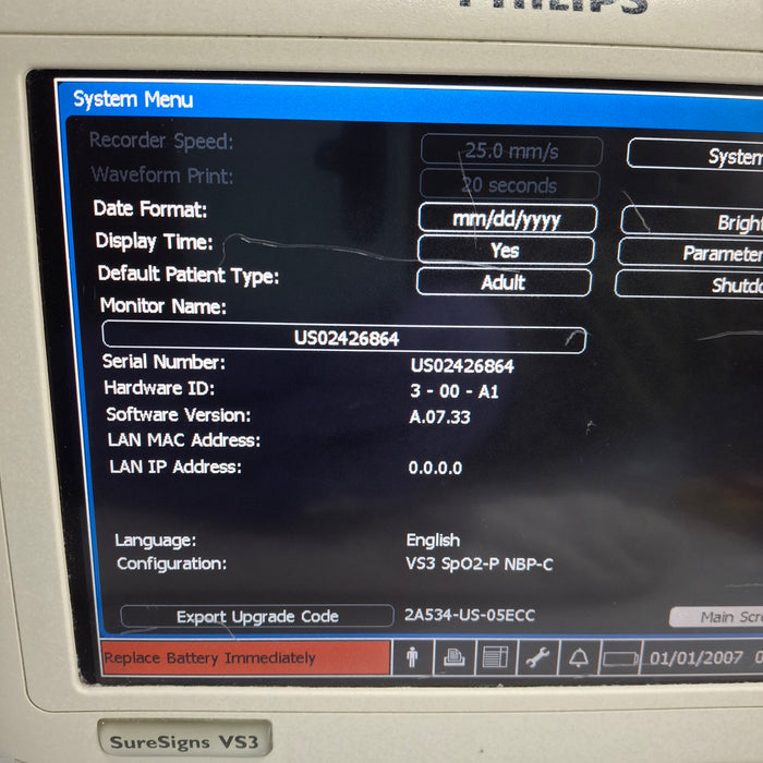 Philips Suresigns VS3 Vital Signs Monitor