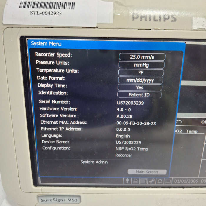 Philips Suresigns VS3 Vital Signs Monitor