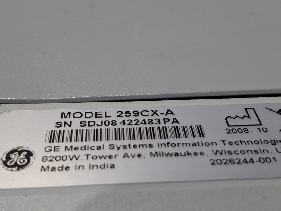 GE Healthcare Corometrics 250cx Series Model 259cx-a Fetal Monitor