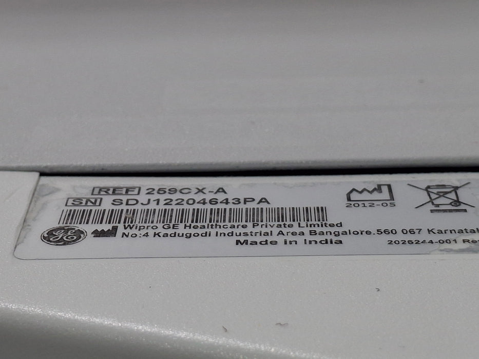 GE Healthcare Corometrics 250cx Series Model 259cx-a Fetal Monitor