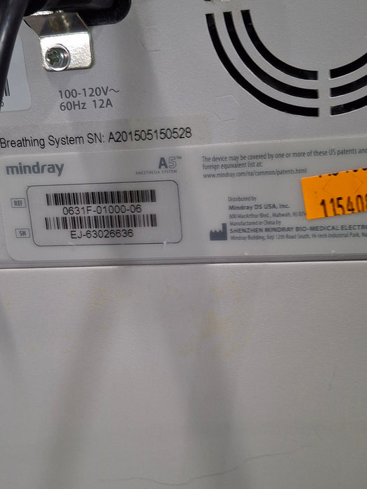 Mindray A5 Anesthesia System